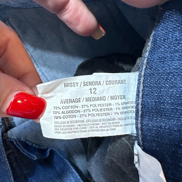 Gl Gloria Vanderbilt Amanda Jeans Women’s 12 Blue Stretch Straight Leg Denim - Picture 8 of 9